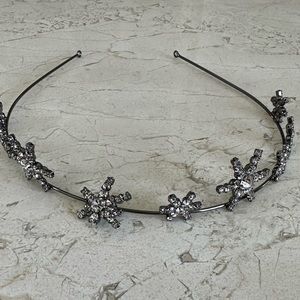 Jennifer Behr GunMetal Star Crystal Headband Pre-Owned Condition